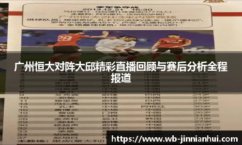 广州恒大对阵大邱精彩直播回顾与赛后分析全程报道